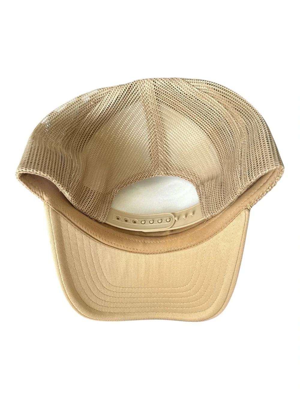 Madley Tan White Bow Trucker Hat Mesh Snapback Coquette Never Worn
